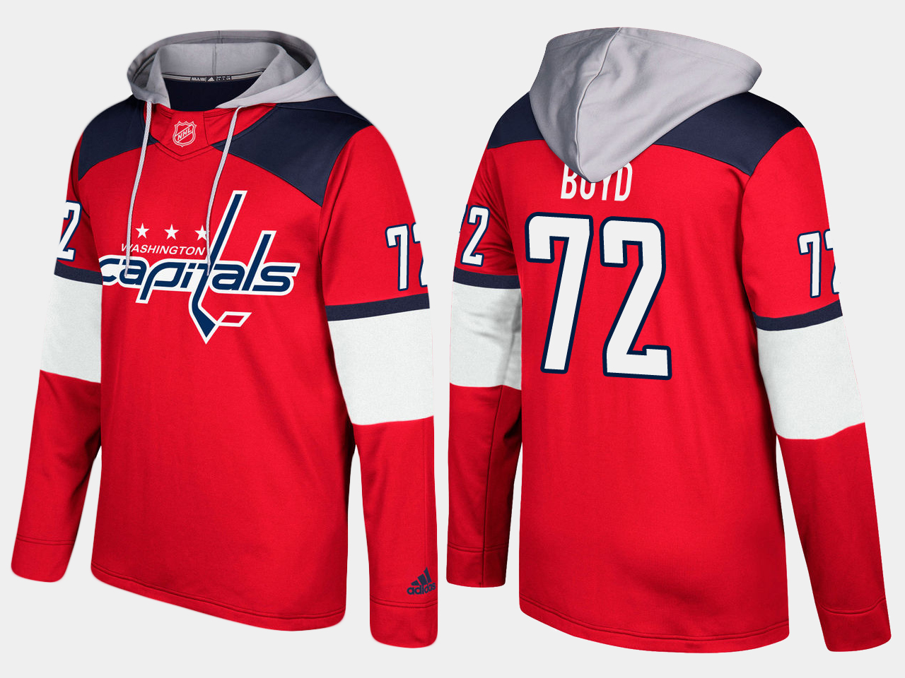 Men NHL Washington capitals #72 travis boyd red hoodie